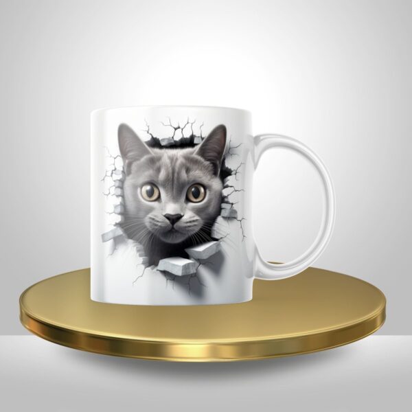 Artes Digitais Canecas Gatinhos 3d em Png - Imagem 2