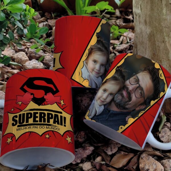 Artes Digitais Canecas Pais Herois Png e Corel - Imagem 2