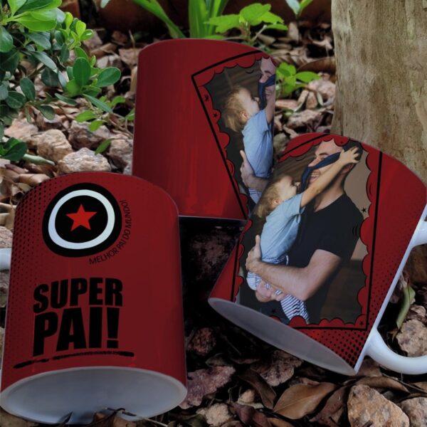 Artes Digitais Canecas Pais Herois Png e Corel - Imagem 4