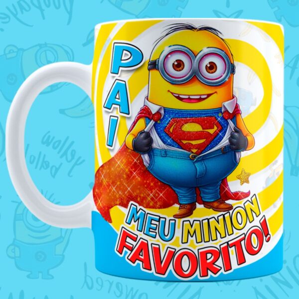 Artes Digitais Sublimação Minions Dia dos Pais - Png - Imagem 2