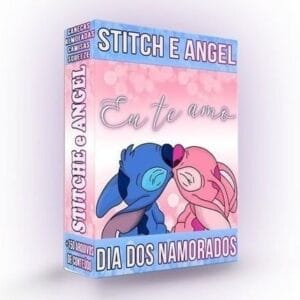 Artes Para Canecas Dia Dos Namorados Stitch E Angel +bônus