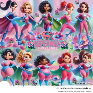Artes Png Tema Super Mae Para Festas E Gifts 2