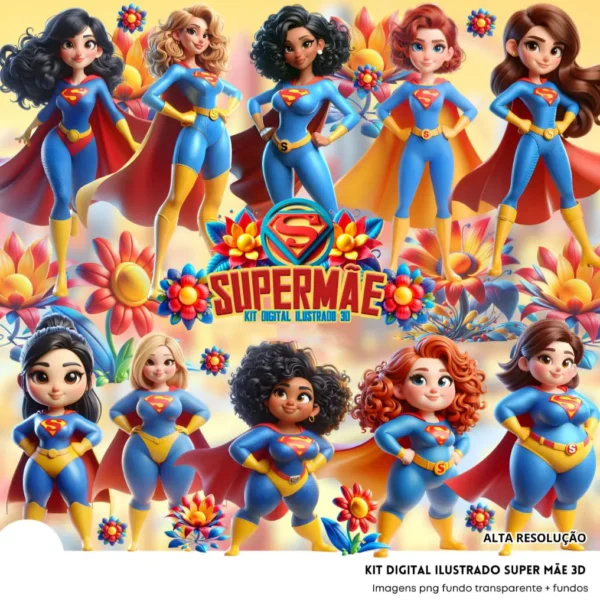 Artes Png Tema Super Mae Para Festas E Gifts