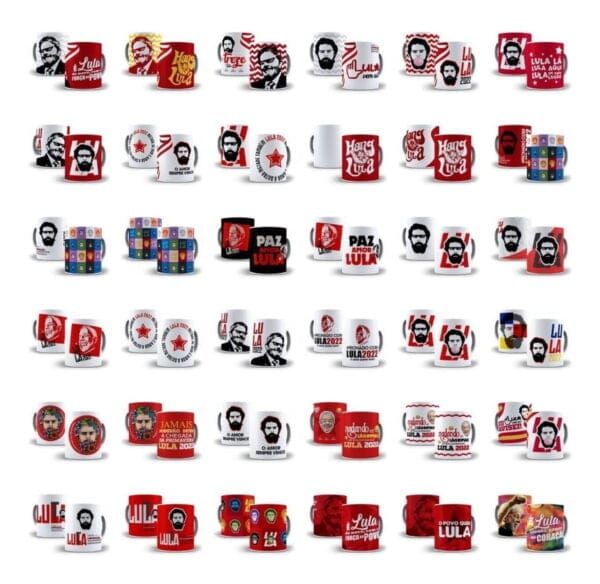 Artes Sublimação Caneca Lula Bolsonaro Ciro Eleições 2022