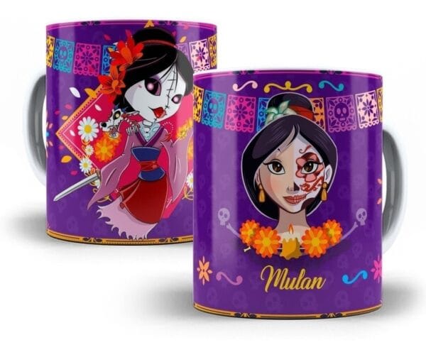 Artes Sublimação Caneca Princesas Fantasma Editável Em Psd