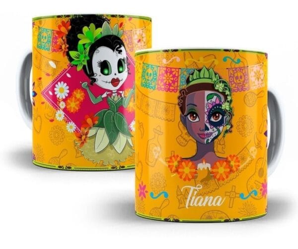 Artes Sublimação Caneca Princesas Fantasma Editável Em Psd
