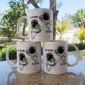 Artes Sublimação de Canecas de Dia dos Namorados Astronauta