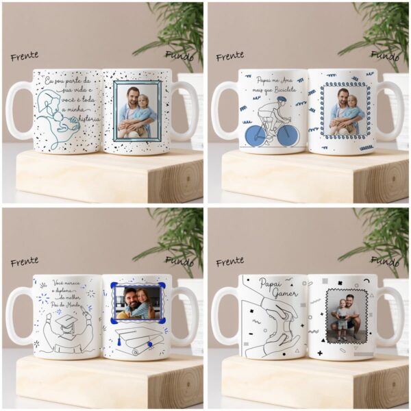 Artes Sublimação Dia dos Pais em Linha Caneca Azulejo Camisa