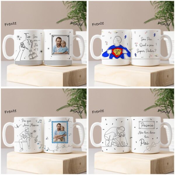 Artes Sublimação Dia dos Pais em Linha Caneca Azulejo Camisa