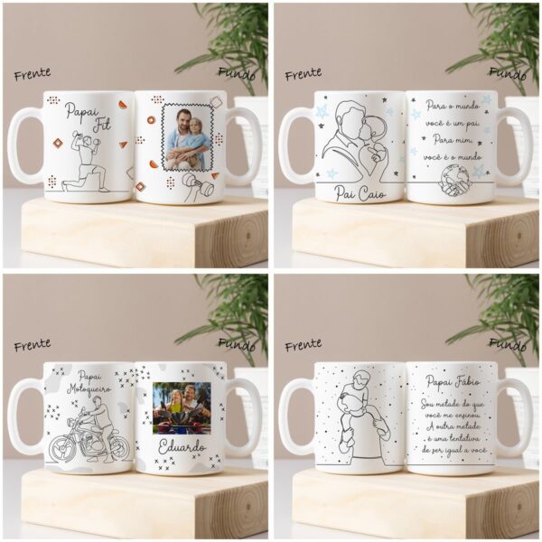 Artes Sublimação Dia dos Pais em Linha Caneca Azulejo Camisa