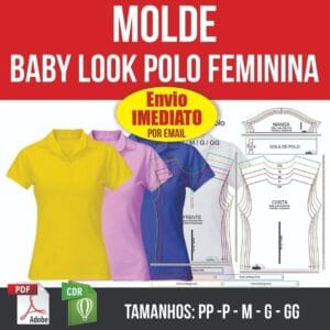 Baby Look Gola Polo Feminina Manga Curta (pp Ao Gg) Digital