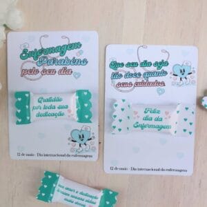 bala com card dia do enfermeiro arquivo digital cards doces