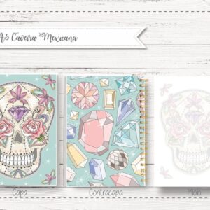 bloco a5 caveira mexicana papel e cia