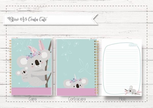 Bloco A5 Coala Cute