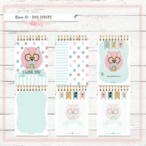 bloco a5 dog lovers planners