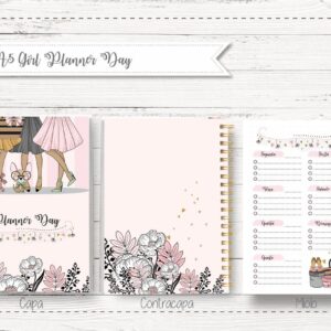 bloco a5 girl planner day informacoes