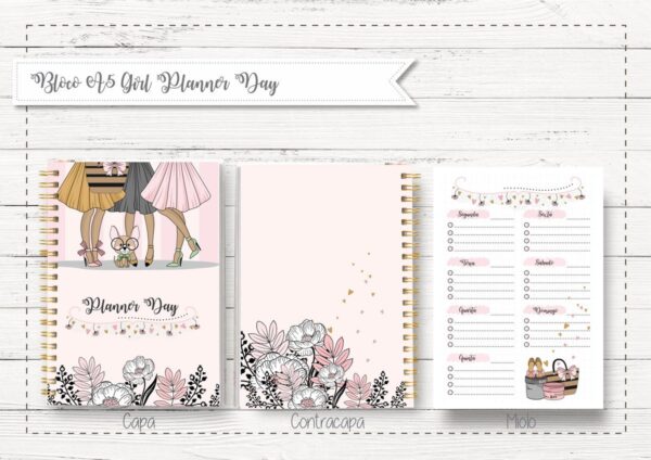 Bloco A5 Girl Planner Day