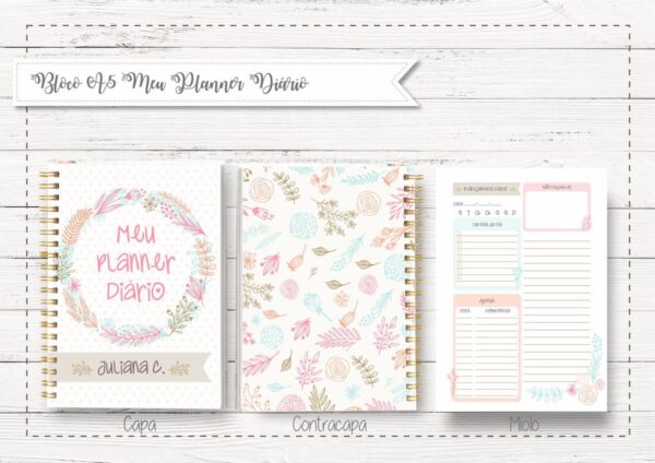 Bloco A5 Meu Planner Diário - Arquivo Digital