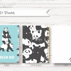 bloco a5 panda papel e cia