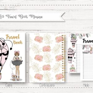 bloco a5 travel book menina papelaria