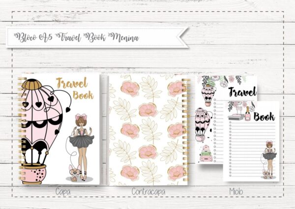 Bloco A5 Travel Book Menina