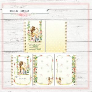bloco a6 abracos arquivo digital papel e scrapbook