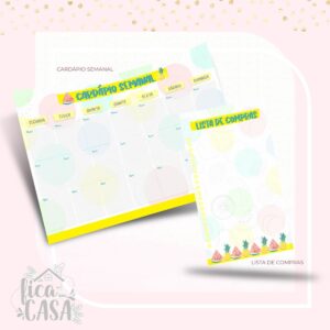 bloco cardapio semanal lista de compras arquivo digital encadernacao geral 1
