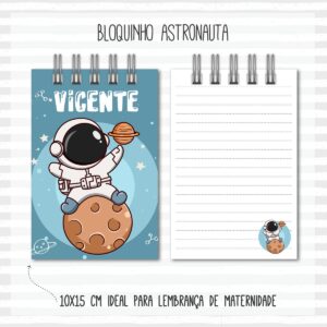 bloquinho 10x15 astronauta arquivo digital papelaria 1