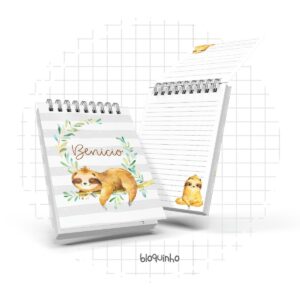 Bloquinho A6 Bicho Preguiça - Arquivo Digital