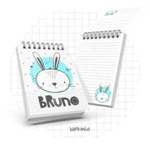 bloquinho a6 coelho escandinavo arquivo digital papelaria 1