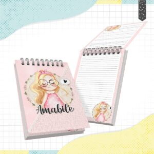 bloquinho a6 menina loira arquivo digital papel e cia 3
