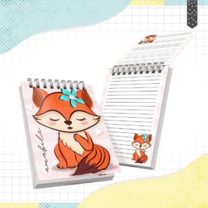 bloquinho a6 raposa menina arquivo digital papelaria personalizada