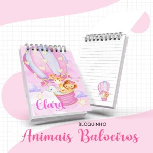 bloquinho animais baloeiro menina arquivo digital registro