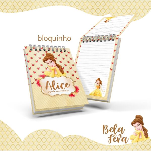 Bloquinho Anotações A Bela e a Fera - Arquivo Digital