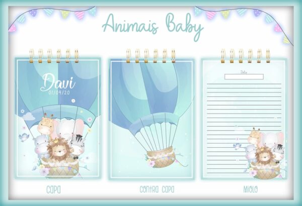 Bloquinho Anotações Animais Baby - Arquivo Digital