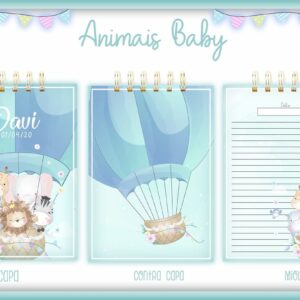 bloquinho anotacoes animais baby arquivo digital kit digital