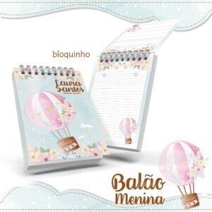 bloquinho anotacoes balao menina rosa arquivo digital bloquinho anotacoes balao menina rosa