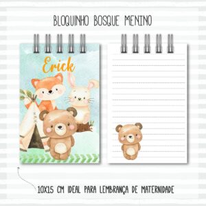 bloquinho anotacoes bebe bosque menino arquivo digital organizacao