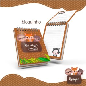 bloquinho anotacoes bosque menino arquivo digital encadernacao