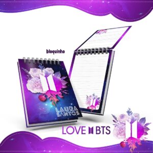 bloquinho anotacoes bts arquivo digital papelaria personalizada