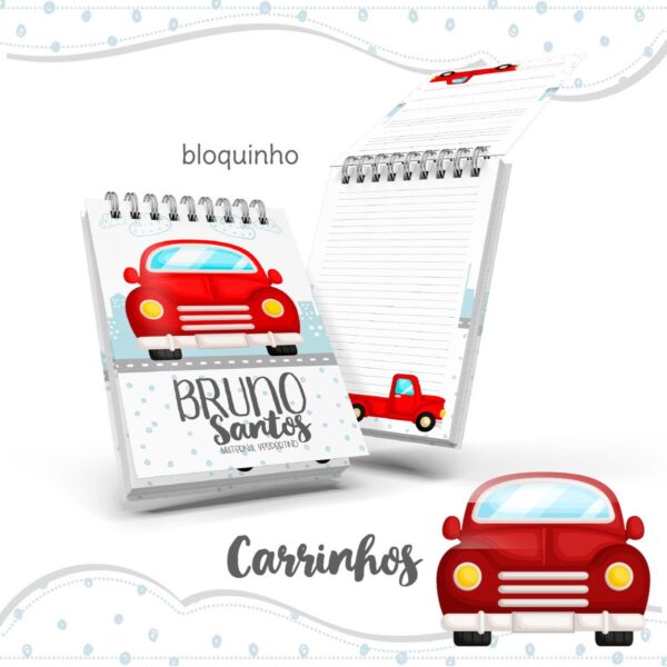 Bloquinho Anotações Carrinho - Arquivo Digital