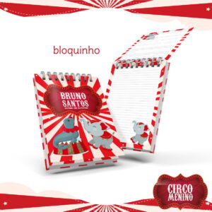 bloquinho anotacoes circo menino arquivo digital bloquinho anotacoes