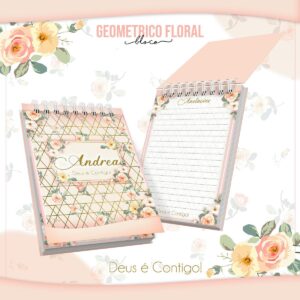 bloquinho anotacoes deus e contigo arquivo digital scrapbook