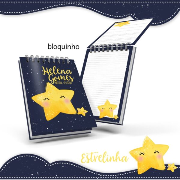 Bloquinho Anotações Estrelinha - Arquivo Digital