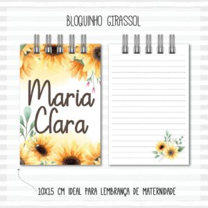 bloquinho anotacoes girassol arquivo digital anotacoes