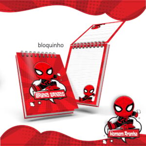 bloquinho anotacoes homem aranha arquivo digital bloquinho