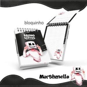 bloquinho anotacoes marshmello arquivo digital organizacao