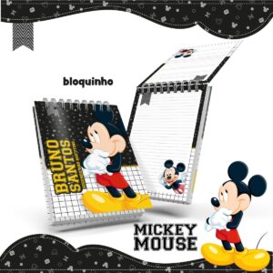 bloquinho anotacoes mickey arquivo digital papel e cia