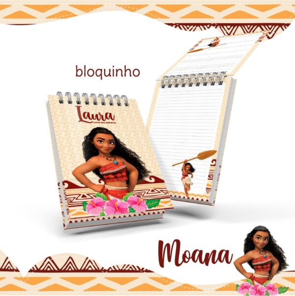 Bloquinho Anotações Moana - Arquivo Digital