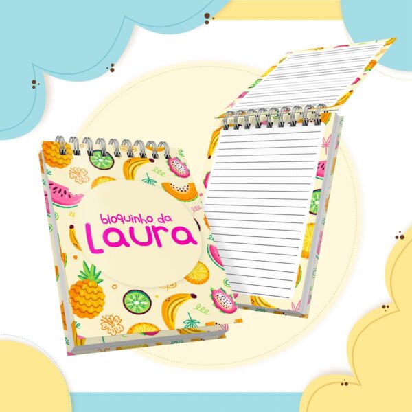 Bloquinho de Anotações Frutinhas Menina - Arquivo Digital